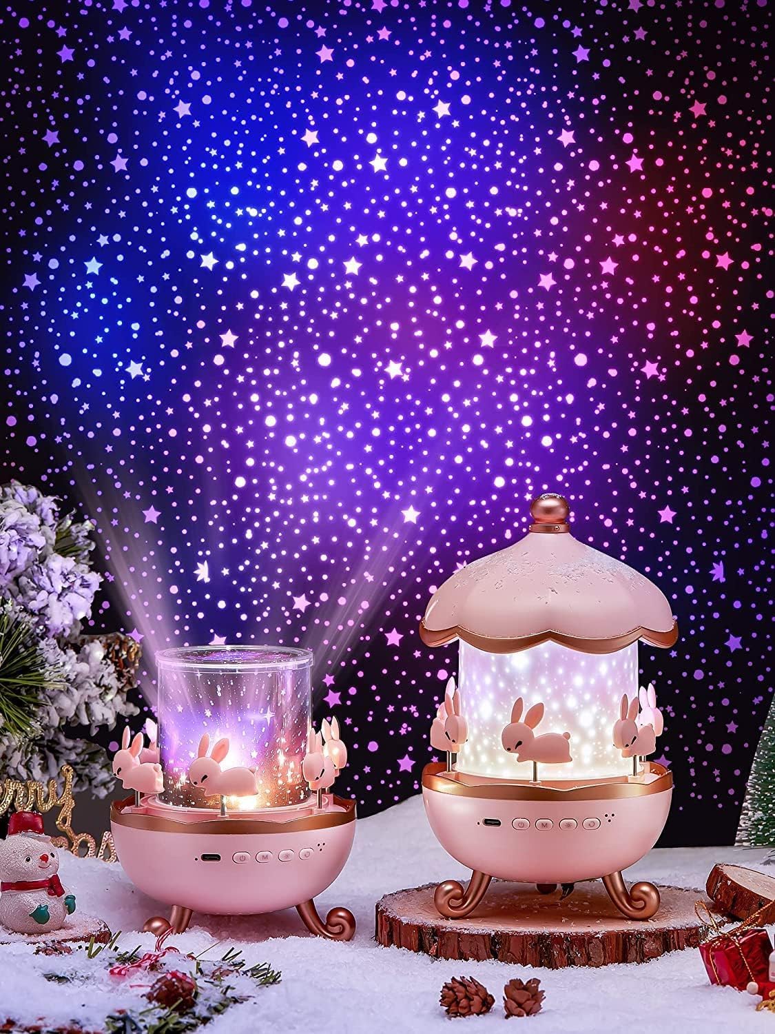 🌙 Galaxy Bunny Projector Lamp ✨