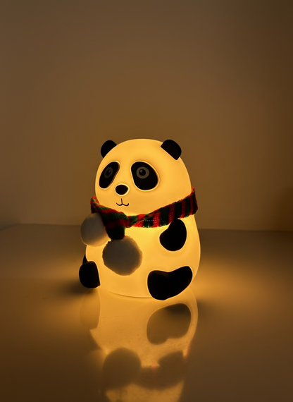 🌙✨ Cute Panda Silicone Night Lamp 🐼💡