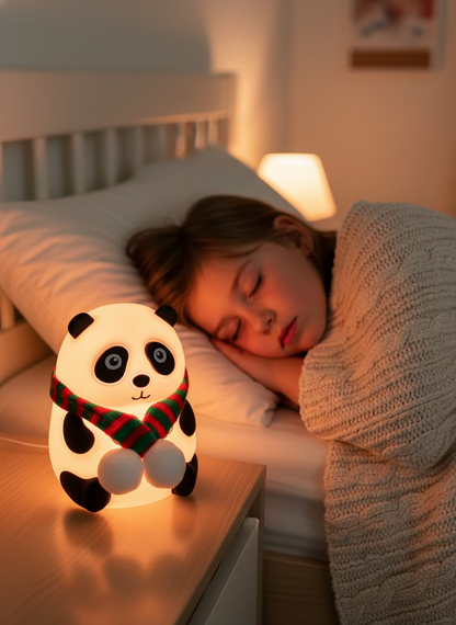 🌙✨ Cute Panda Silicone Night Lamp 🐼💡