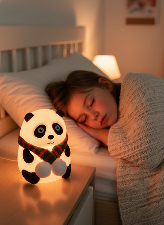 🌙✨ Cute Panda Silicone Night Lamp 🐼💡